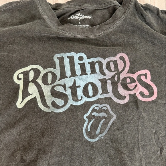 American Eagle Rolling Stones Grey T-Shirt Size S - Picture 3 of 5